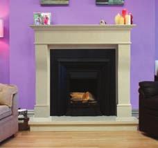 complete with Hearth and Insert Marfil Stone - Surround