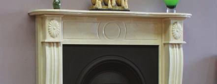 Fireplaces evolved from a shelf supported by corbels to more ornate fire surrounds incorporating pillars and decorative