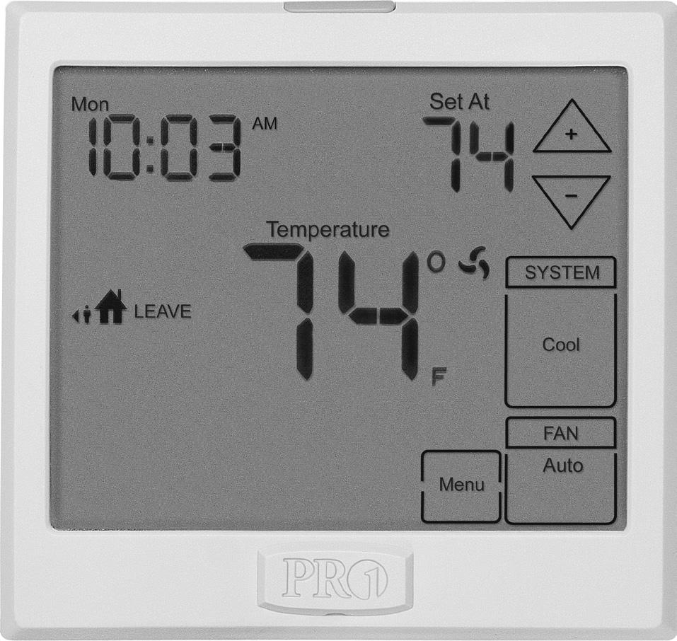 THERMOSTAT QUICK REFERENCE Getting to know your thermostat Important: The low battery indicator is displayed when the AA battery power is low.
