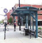 They should be located in areas of pedestrian activity such as bus stops, near street corners, or other active land use including retail businesses.