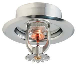 decorative 3 mm glass bulb-type spray sprinklers designed for use in light or ordinary hazard, commercial occupancies such as banks, hotels, and shopping malls.