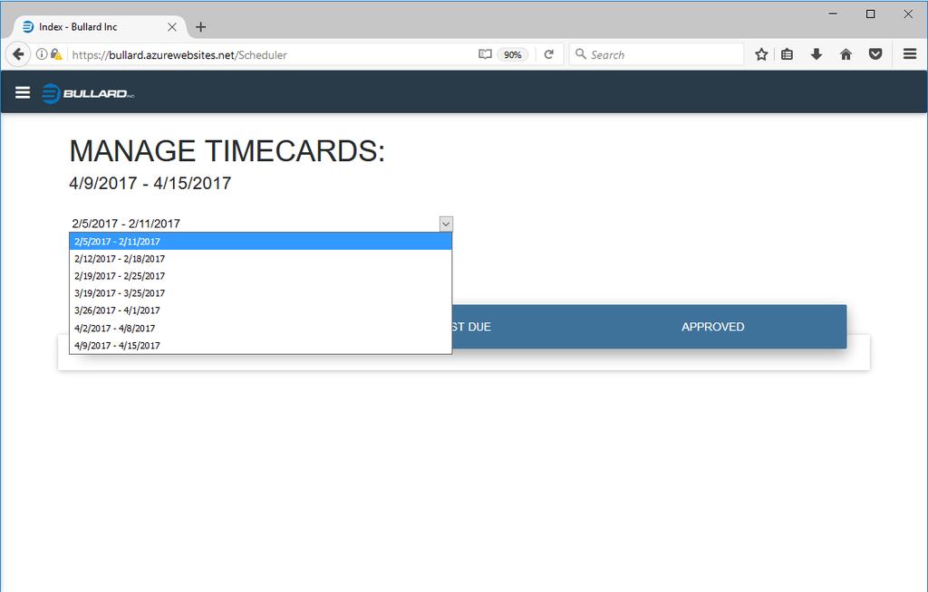 Bullard Timecard Portal 17 3.2.