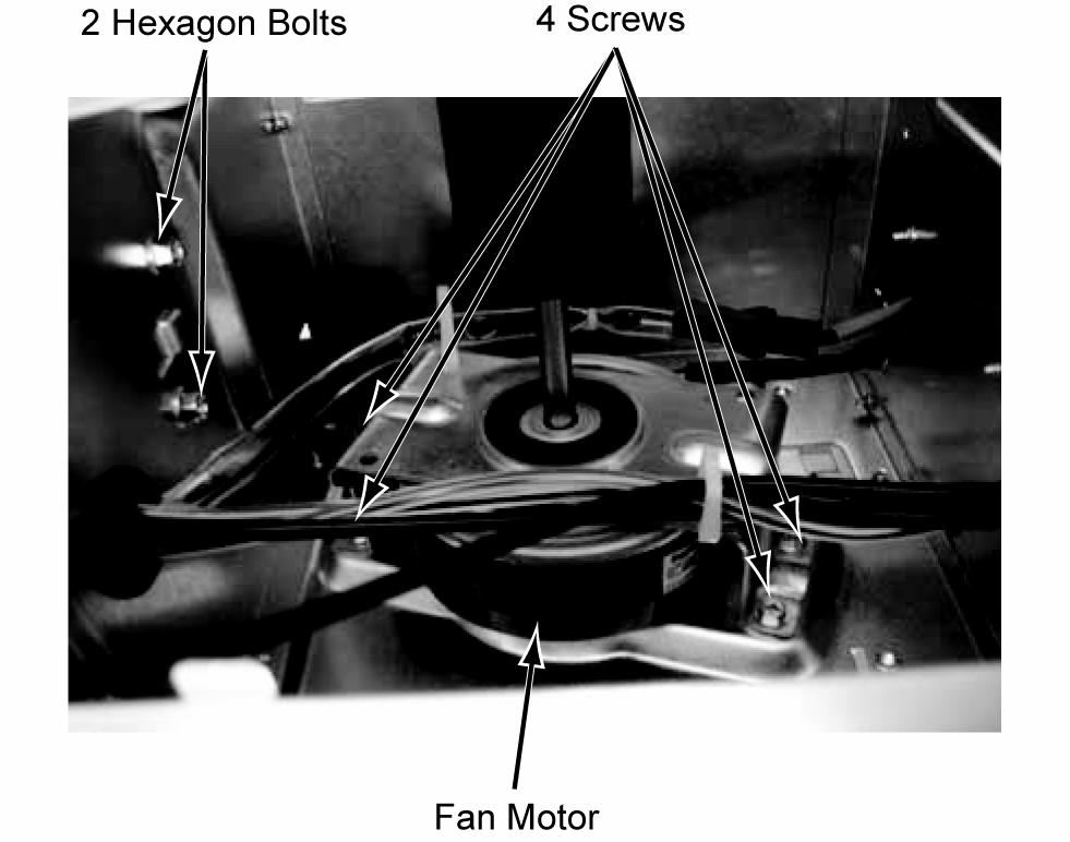 the Fan. 16.1.4 Detaching the Fan Motor and Drain Motor Fan Motor 1 First detach the Upper and Inner Casing (16.1.1) and the Fan (16.1.3).