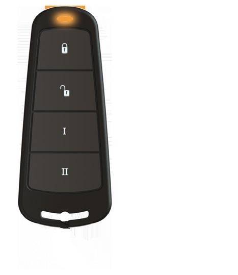 User Friendly Keyfobs The two-way wireless keyfob allows you to see the status of your EURO 46 APP Panel via three colour LEDs: System arm: A RED LED will illuminate.