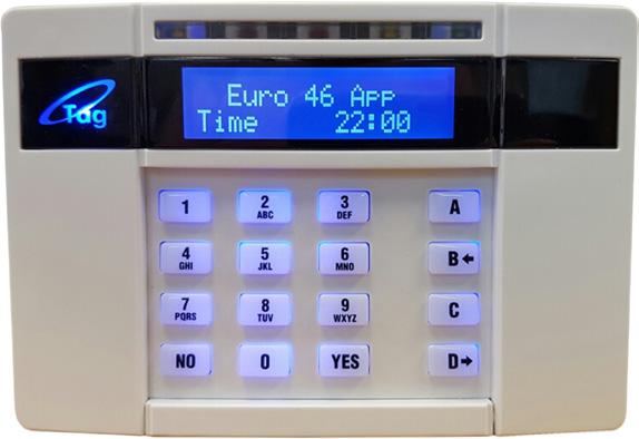 Operating the EURO 46 APP Panel Default Master Manager Code: 2222 (Press D Key before entering code).
