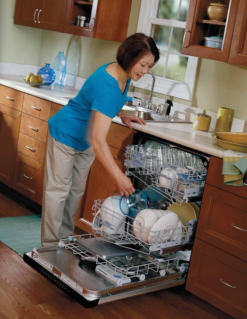 DISHWASHERS Great cleaning performance. More loading and capacity options. Have a family? Then you know there are always dirty dishes in the house ready to be washed.