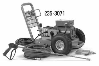 Pressure Washers 2632798 235-3071 Commercial Duty, Cold Water, Electric-Powered Pressure Washer Cat Part Number 235-3071 Pressure 138 bar (2000 PSI) Volume 13.3 lpm (3.