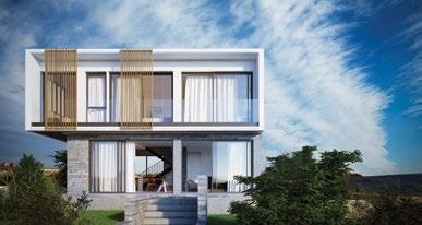 Located in Chloraka, Pafos in a plot selected for its panoramic views of the coast, these properties develop over 3