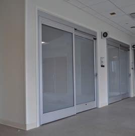 In patient rooms, maximizing the clear door opening helps meet the demanding needs of patient transport.