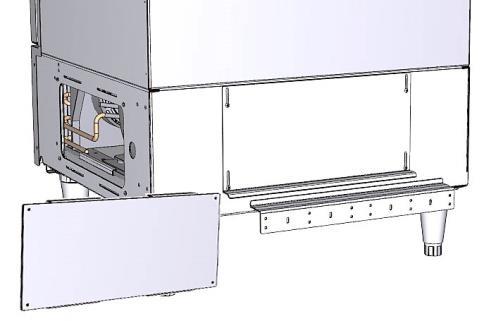 Position the cabinet in its allocated working position. Adjust each foot to set the height, ensuring the cabinet is level from side to side and front to back.