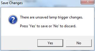 If at any time you have any unsaved changes in the trigger configuration and navigate away from the current screen, you will be asked about saving those changes first or discarding them. 7.
