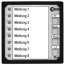 Depending on size, the fault annunciator includes the following functional components: Name Equipment Dimensions H x W x D [mm] BSM08 BSM16 BSM32 BSM48 Reporting inputs Reporting groups LED