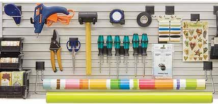 SPORTS KIT Work/Craft Bench Kit Includes: 3 plier hooks; 3 wrench hooks; 3 screwdriver hooks; 3 single hooks; 1