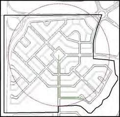 Appendix D The shape of the neighbourhood may vary, but whatever configuration proposed, the design of the neighbourhood must comply with the size and walking distance metrics.