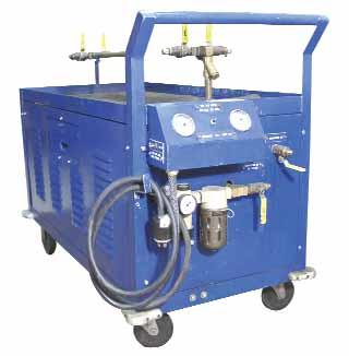 REFRIGERANT TRANSFER STATIONS TION The TS4 will pump liquid or vapor in the same way without resetting the unit. There is no risk of damage by running the pump dry or slugging it.