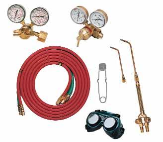 Oxy-Fuel Equipment FLAME TOOLS & ACCESSORIES WELDING AND BRAZING KITS NKA125B Kits are prematched to different tank sizes.