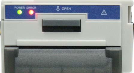 Power Indicator Error Indicator Open button Paper cartridge Figure 3.