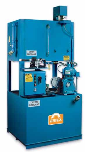 Eriez CRS Coolant Recycling Systems Eriez CRS Fluid Recycling Systems are selfcontained coolant and fluid management systems capable of recycling any water-miscible fluid to its maximum potential.