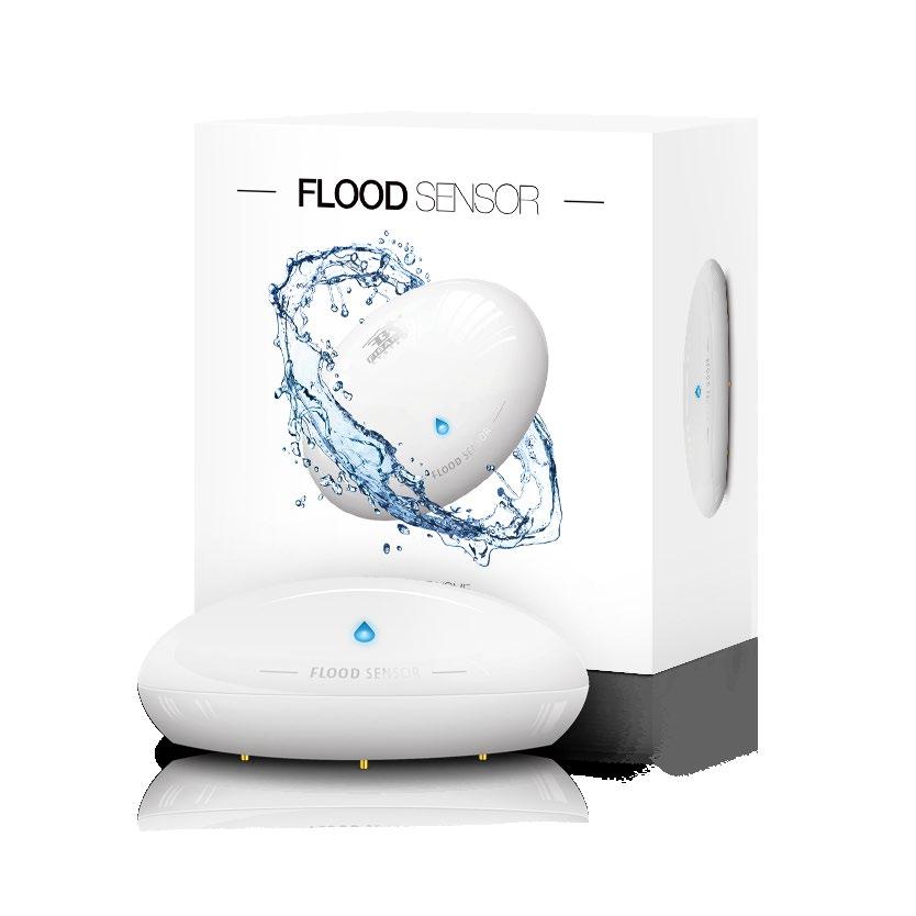 The most beautiful and functional flood sensor ever made A futuristic design, compact size and a wide variety of additional functions make the Fibaro Flood Sensor simply remarkable.