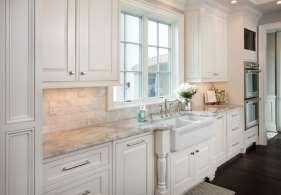 Custom inset cabinets with white and gray theme throughout. www.