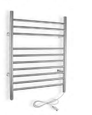 Installing an Infinity Towel Warmer allows you to create a tranquil and relaxing spa atmosphere. This towel warmer features 10 sleek bars that provide ample space for hanging towels or a bathrobe.