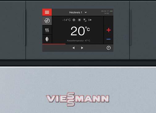 condensing technology Easy to operate Vitotronic control unit with colour touchscreen Integral LAN interface for