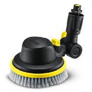 The effective combination of high pressure and manual brush pressure saves energy, water and up to 30% time. WB 100, Rotating Wash Brush 35 2.643-236.