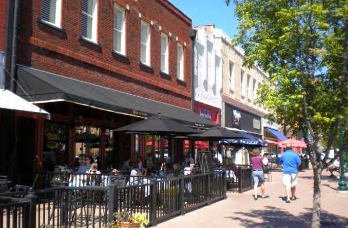 Historic Downtown can maintain its small-town appeal and focus on its niche within the City Center by encouraging local businesses, such as
