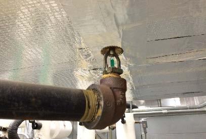 Protect Sprinkler Heads Upright Sprinkler Do not hang anything on the sprinkler heads or piping. This could cause them to fail in a fire or break, causing undesired flooding.