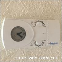 Make: Worcestershire Bosch 1.9.1 Room Thermostat Control Finish: UPVC Features: Built In Timer, Battery Operated, Wall Mounted, Rotary Dial 1.9 Room Thermostat Control 1.