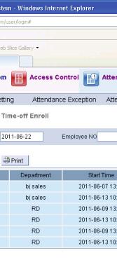 .1.5 ExportNo Access Attendance Click export button to transfer all No Access Attendance
