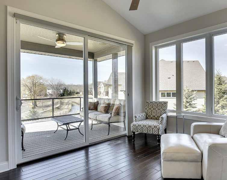 GLIDING PATIO DOORS 100 Series gliding patio door with Tulsa hardware in White 100 SERIES GLIDING Innovative Fibrex material is sustainable, low maintenance and durable.