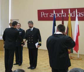 2009-06-26 Karo laivų flotilėje vyko BALTRON eskadros vadų pasikeitimo ceremonija. kmd.