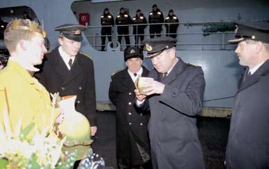 1995-01-05/06, vykdant Baltijos šalių kariuomenės vadovybės susitikimo 1994 m. lapkričio mėn. sprendimą dėl Karinių jūrų pajėgų bendradarbiavimo, vyko Estijos (vadas jūrų kpt. R.