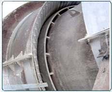 A typical Rotary Kiln is cylindrical shell, slightly inclined from the horizontal and supported on