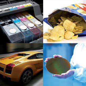 Wide range of applications Printing inks: e.g. flexo-gravure (chip quality) Inkjet ink Paints Dyes (textile, synthetic) Pigment preparations, pigment production, phthalo blue conversion Fillers Pesticides High-tech products: e.