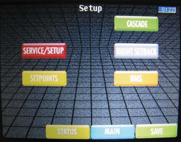 1 Service (continued) CAUTION Setup Screen: Before changing parameters, note the settings so that the unit can be returned to its original operating parameters.