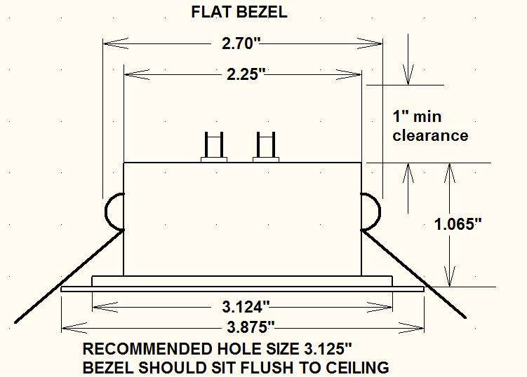 7.1 Flat Bezel Downlight Dimensions 7.