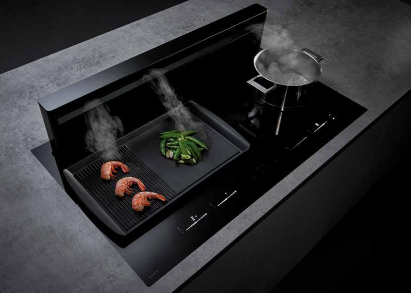 Panoramic induction hob Panoramic hob The clean and subtle design of the fans is also continued on the induction hob.