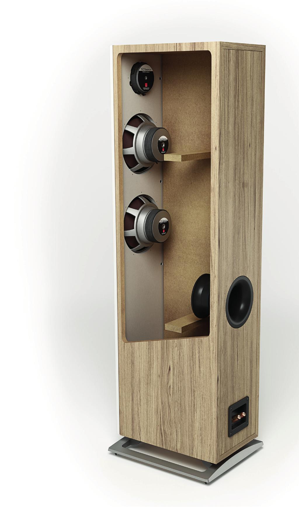 CABINET Constructed from CNC machined MDF board and dressed in carefully selected high-grade vinyls, the cabinet forms the solid base for the speaker.