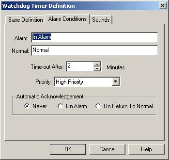 Alarm and Normal The Alarm and Normal text are used to display the alarm in the Alarm Monitor Window and for text based notification methods as well.