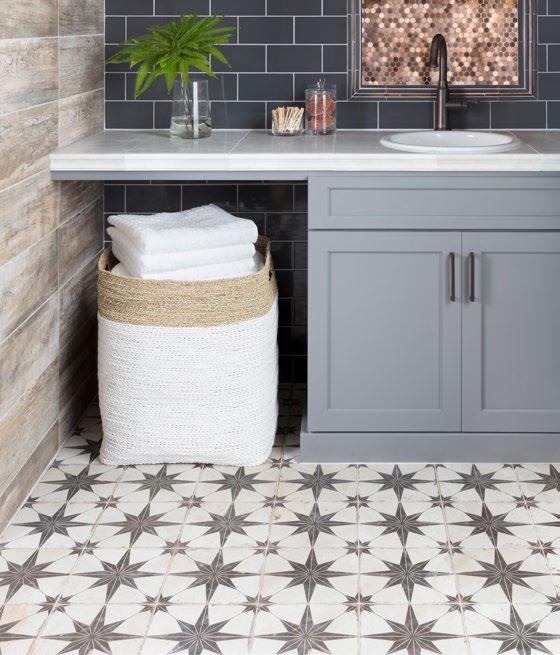 Create beautiful detail on your kitchen wall or entryway floor with this 18 18 in. matte tile that has a straight edge and is pre-scored for easy installation and grouting.