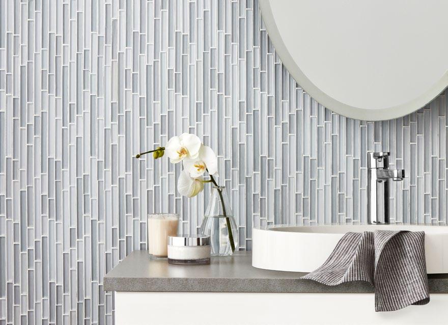 Ideal for backsplashes and bathrooms, these tiles clean up easily and can be used anywhere you want to add reflection and light.
