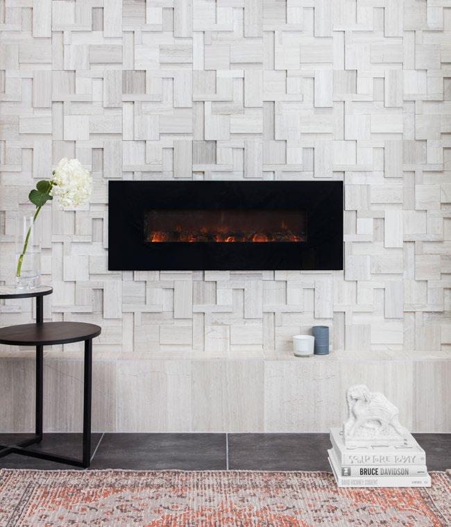 By Rush River Stone, these tiles come in standard shapes for floors and walls as well as statement-making mosaics that can be used to create