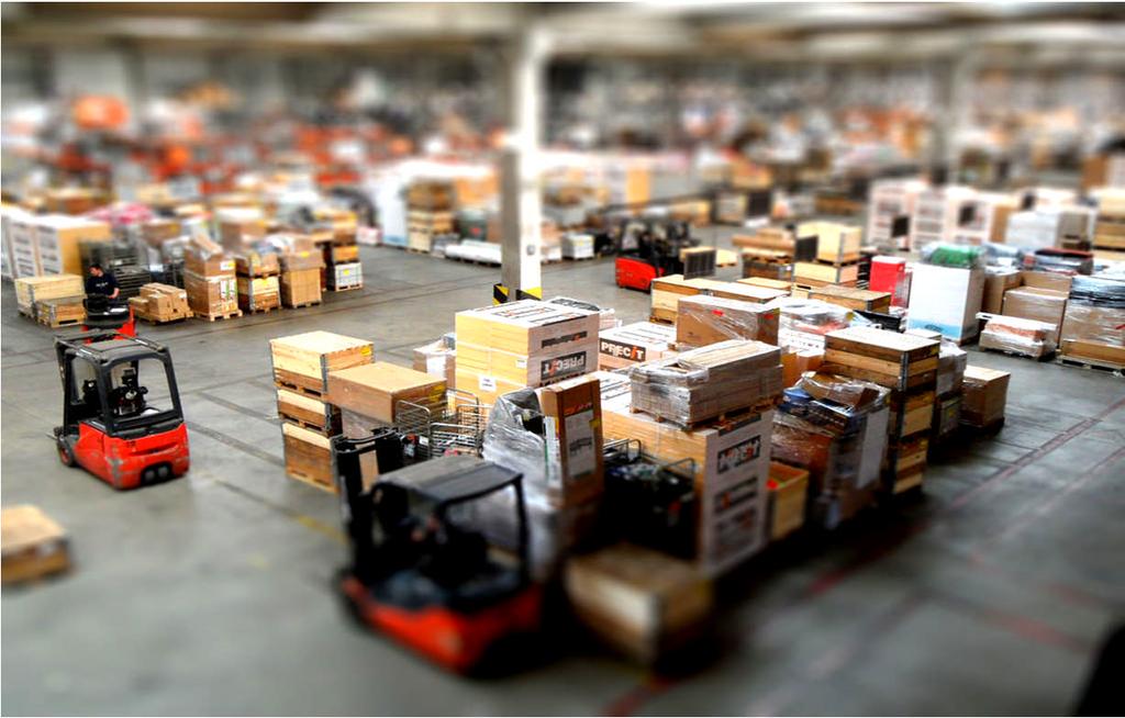 indirect deliveries via 8 logistics centers Enhanced