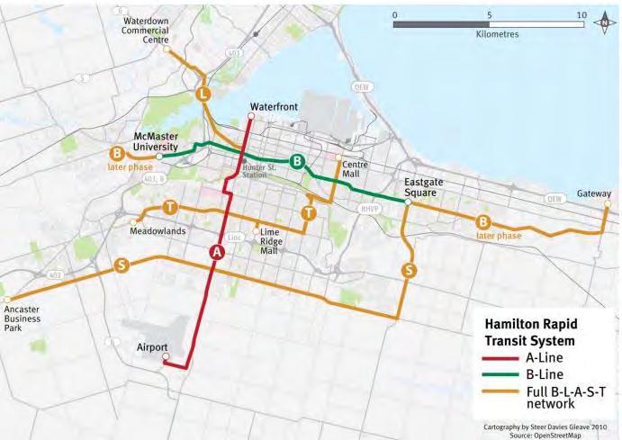 Transit Limited existing transit services (Trans-Cab) Provides short distance service within three sections of Stoney Creek Service provided along entire length of Barton Street study area Service