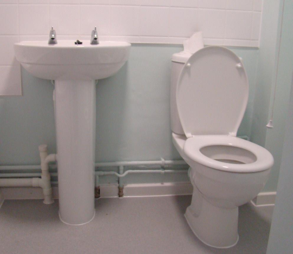 Bathroom and toilet Each property will have a washbasin, a toilet and either a