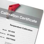 Calibration certificate Measurement in center at