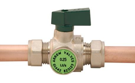 Quarter turn Servicing Valve with a ball capable of accepting an Automatic Flow Limiting and / or Strainer cartridge.