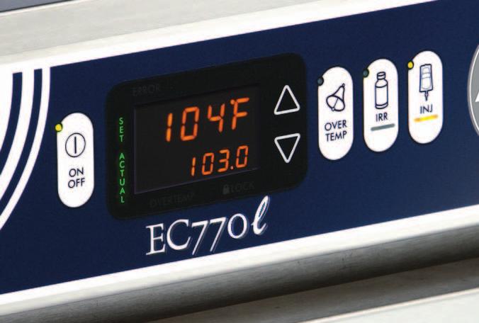temperature confirmation and ensures set-point accuracy is maintained.